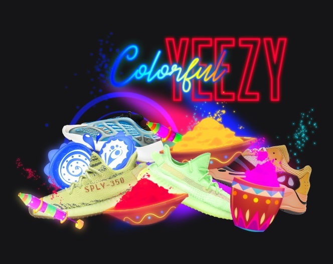 colorful yeezys 2021