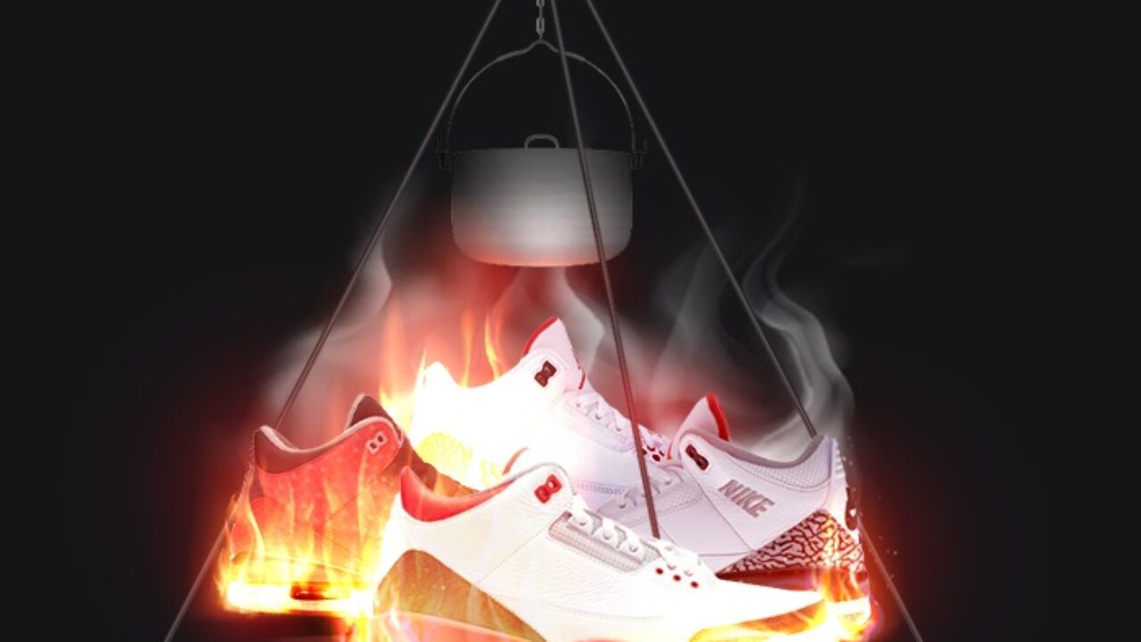 Jordan 3 online hot lava