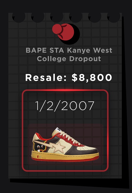 bape sneakers kanye west college dropout