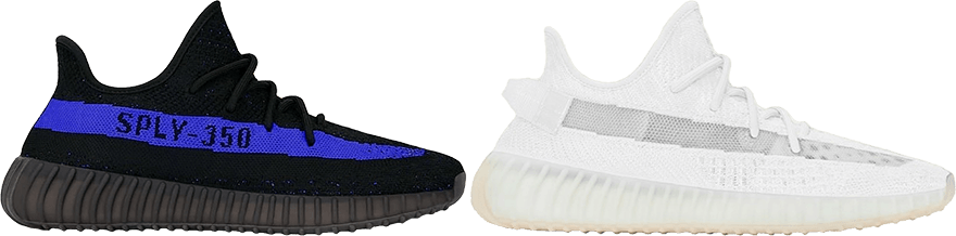 yeezy 350 V2 Cotton White and dazzling blue