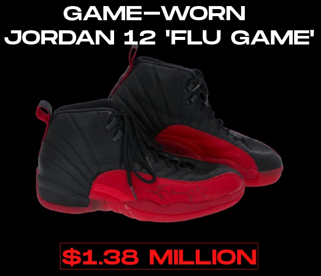 Most expensive sneakers auctions - Jordan 12 Flu Game NSB