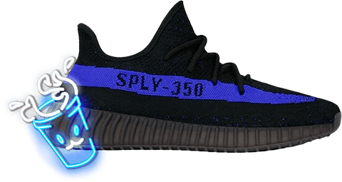 yeezy core black - dazzling blue