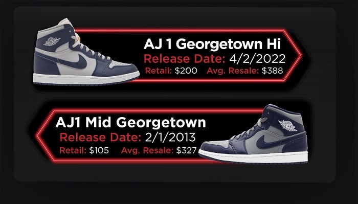 AJ1 mid georgetown - jordan 1 alternatives