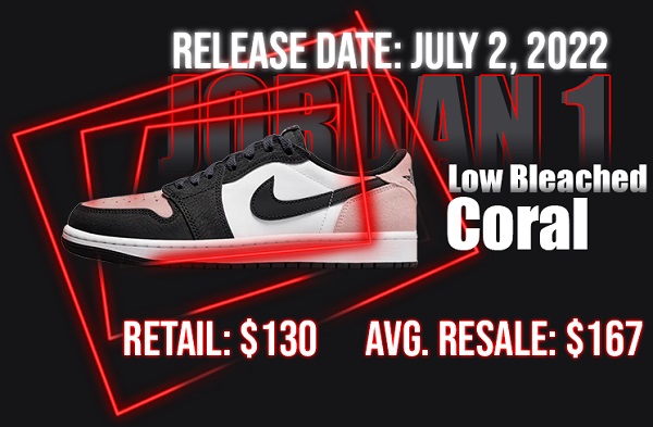 Jordan 1 Low Bleached Coral - jordan 1 bio hack