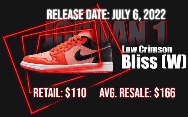 Jordan 1 Low Crimson Bliss wmns - jordan 1 bio hack