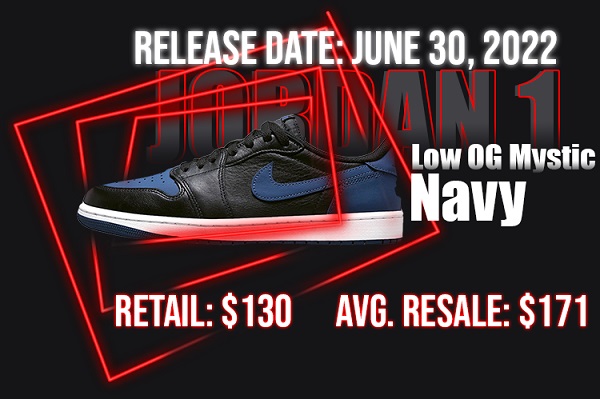 Jordan 1 Low OG Mystic Navy - jordan 1 bio hack