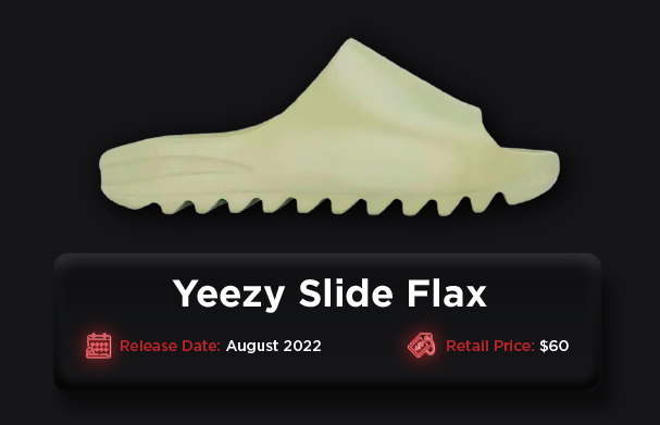 yeezy slide flax