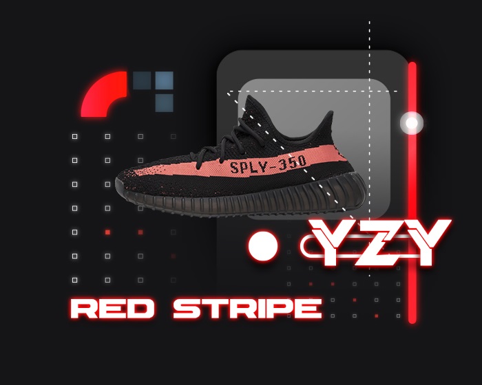 Black and red yeezy 350 yeezy day