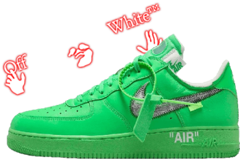 off white air force one green