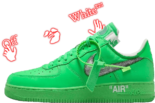 off white air force 1 green nsb