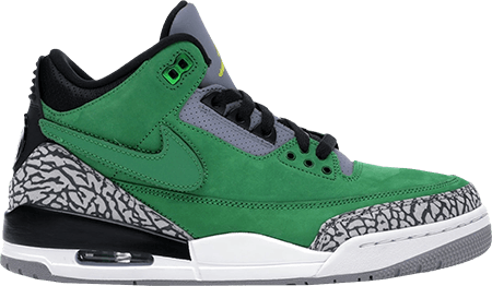 Jordan 3 Tinker Oregon Ducks PE - Green Jordans NSB