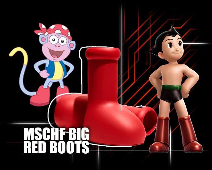 MSCHF Red boots