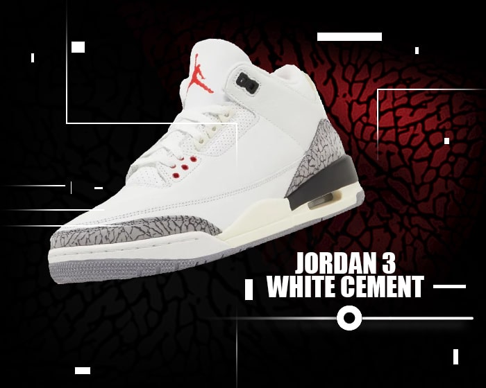 Jordan 3 White Cement Reimagined - We Love Vintage Feels!