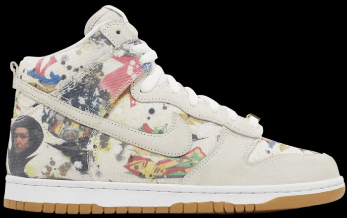 rammellzee new supreme dunks white NSB