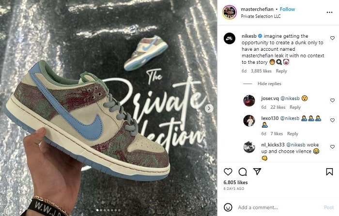 Nike SB Roasts Leak account NSB