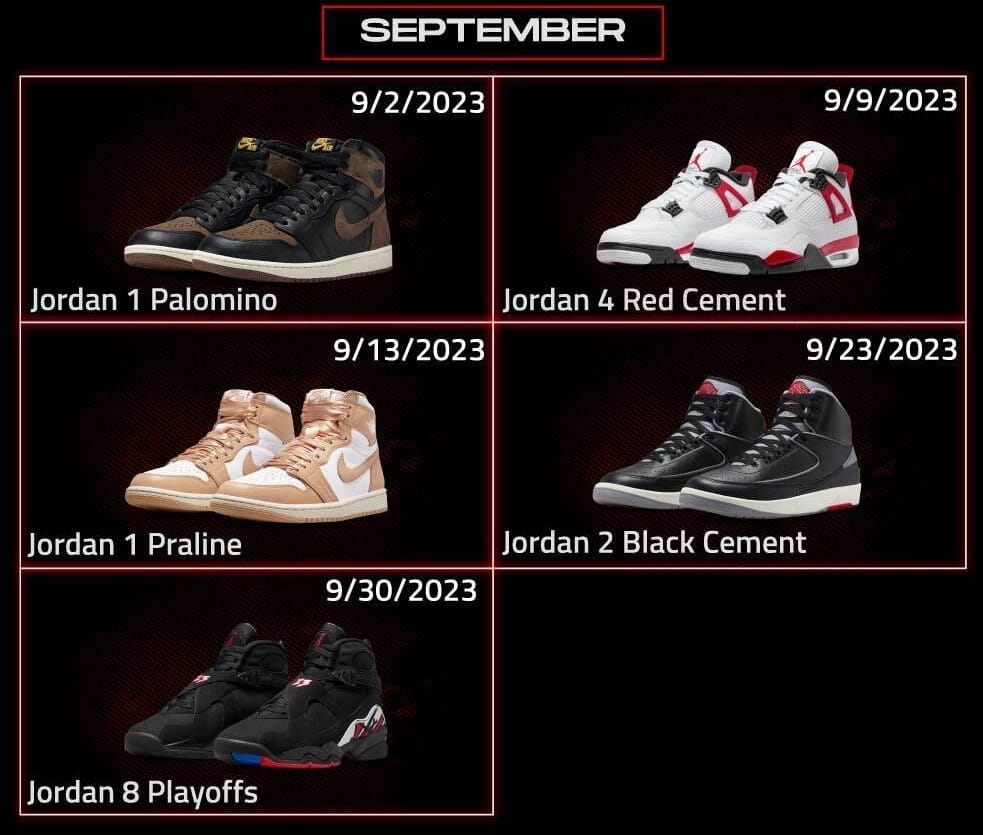 Fall Jordans September NSB