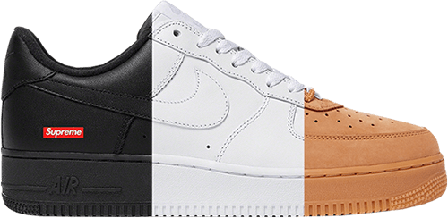 Monochrome sneakers supreme air force 1 NSB