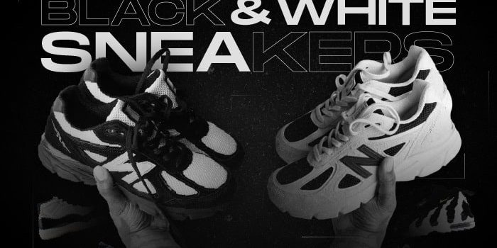 Black and white sneakers NSB