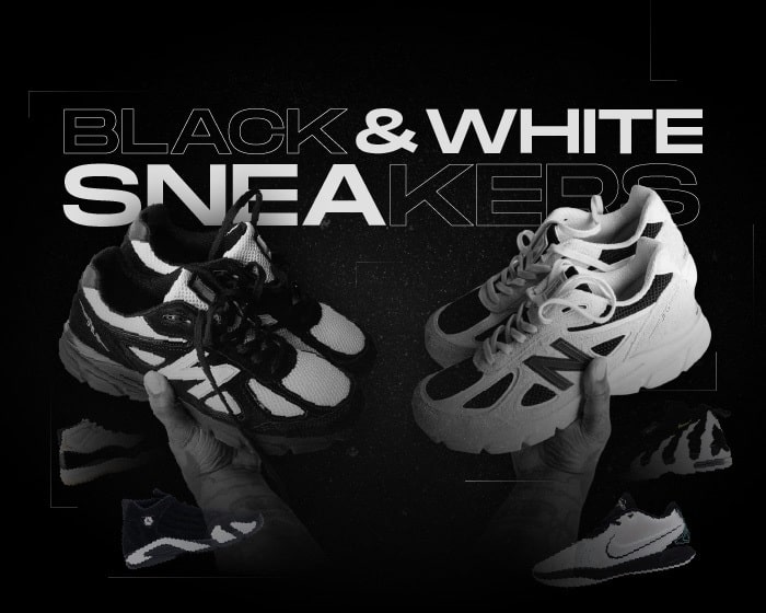 Black and white sneakers NSB