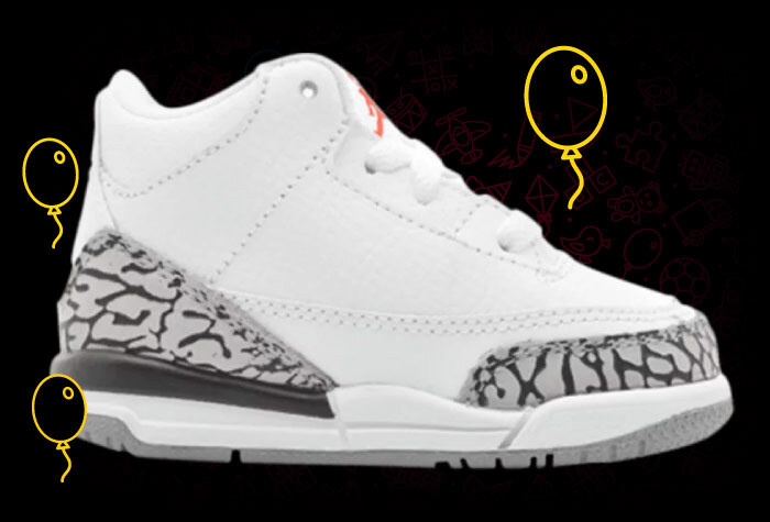 Kids sneakers Jordan 3 White Cement TD