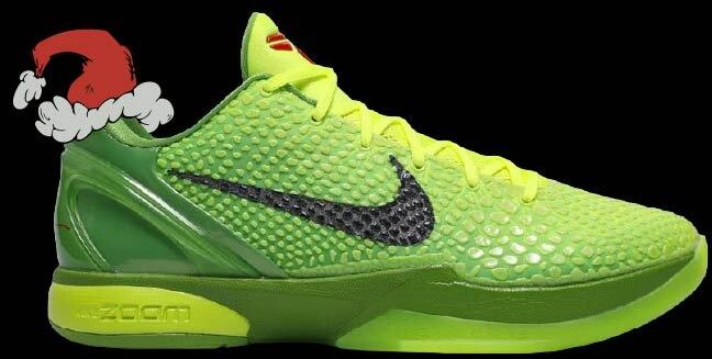 Kobe 6 Grinch sneakers NSB