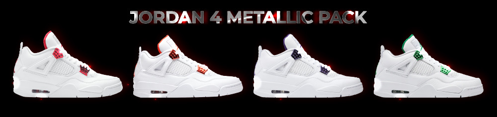 Metallic Sneakers Jordan 4 Metallic Pack NSB