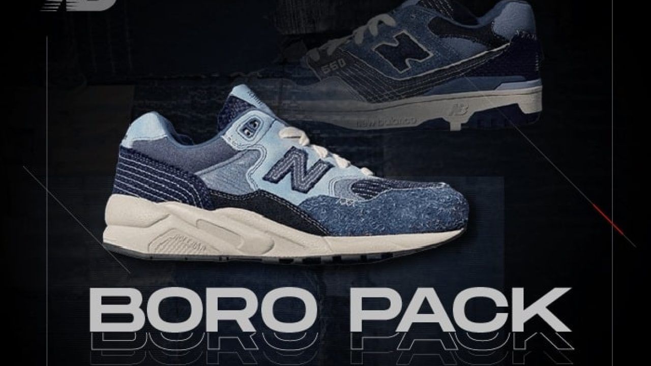 New Balance ☆ BB550JP 'Boro Pack' Denim BB550J New Balance 550 Boro Pack Indigo Blue Denim White