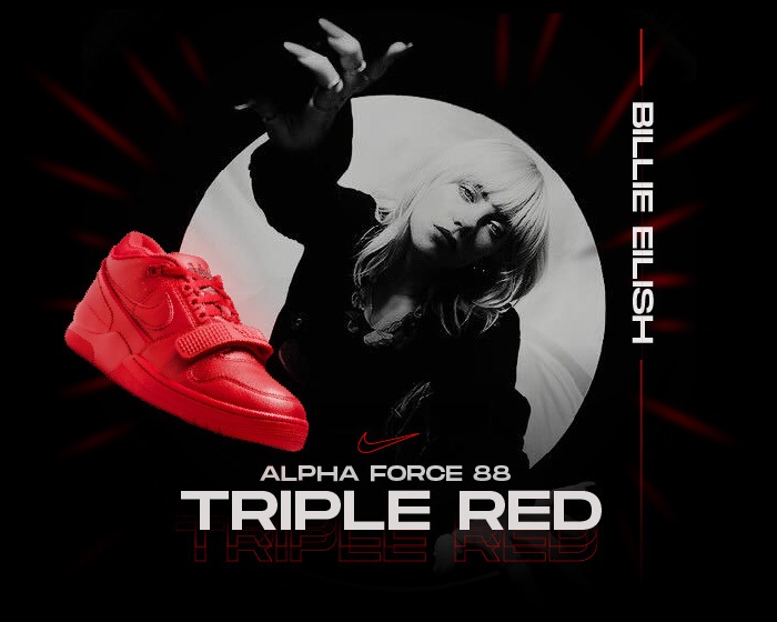 Billie Eilish Nike Air Alpha Force 88 Triple Red NSB