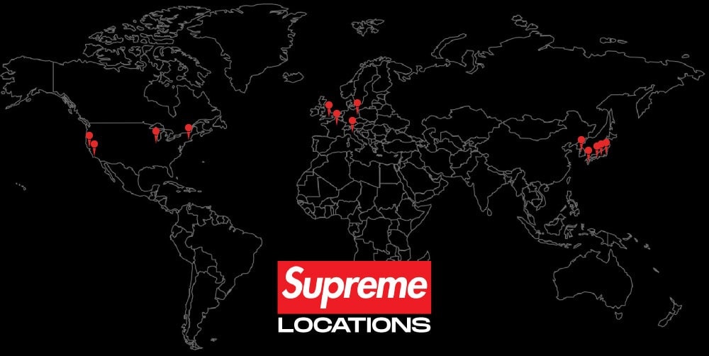 Supreme Store Locations Map NSB