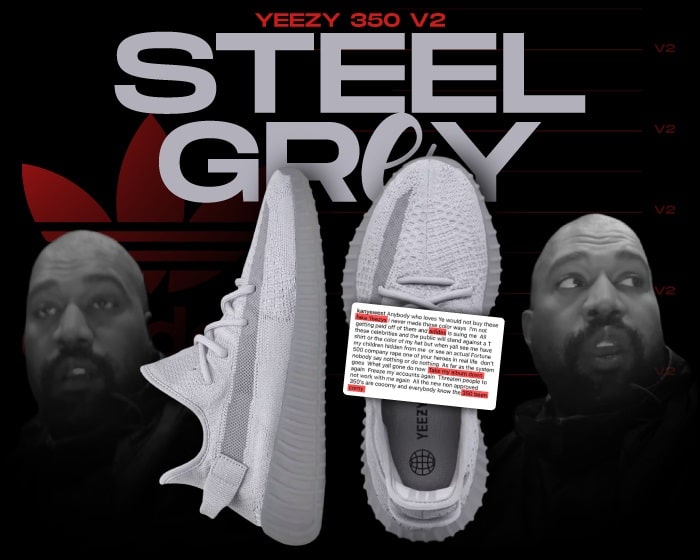Yeezy 350 Steel Grey v2 NSB