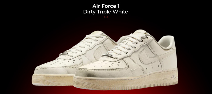 Dirty Triple White Air Force 1 NSB