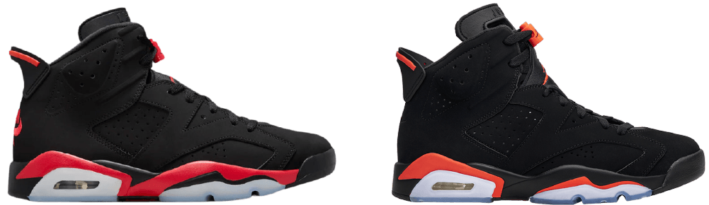 Jordan 6 Infrared Salesman Comparison NSB