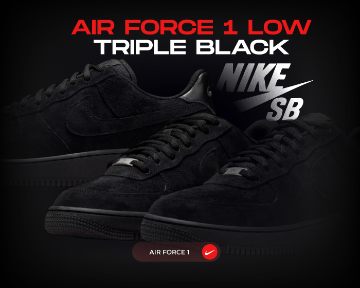 Nike SB Air Force 1 Triple Black NSB