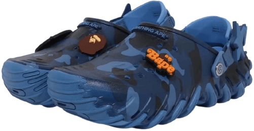 BAPE x Crocs Echo RO Clog Blue Camo