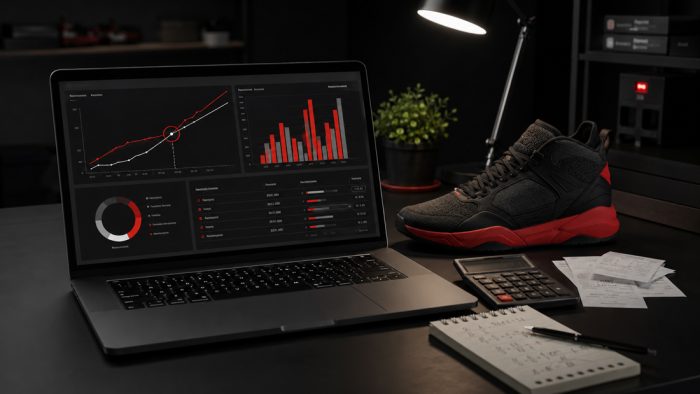 Sneaker bot ROI calculation with operating costs, resale profit and break-even analysis