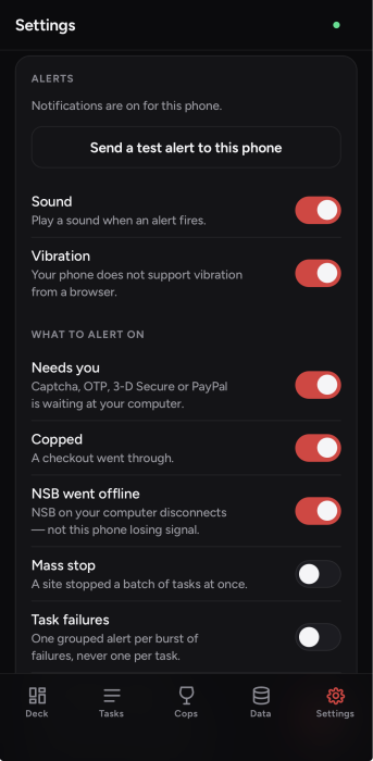 NikeShoeBot Go mobile app NikeShoeBot Go mobile app