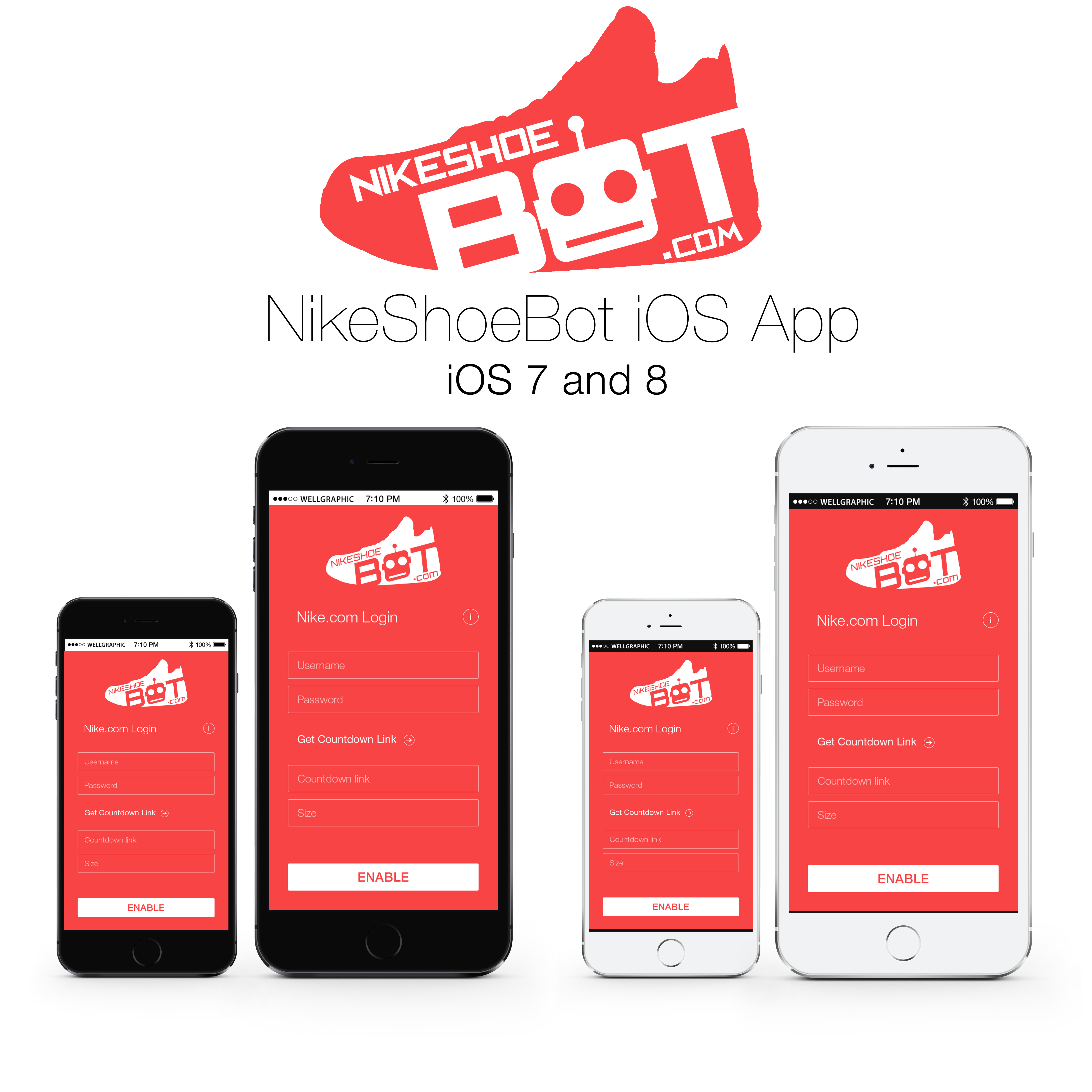 NikeShoeBot iOS App NikeShoeBot